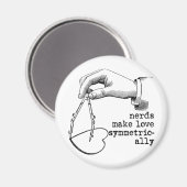 Nerd machen Liebe symmetrisch Magnet (Vorderseite/Rückseite)