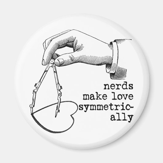 Nerd machen Liebe symmetrisch Magnet (Vorne)