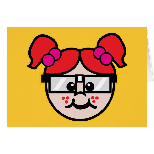 Nerd-Mädchen (Vorderseite (Horizontal))