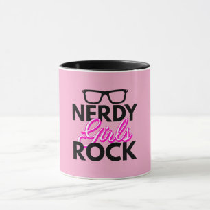 Nerd-Mädchen rocken Design Tasse