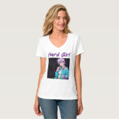 Nerd Mädchen T-Shirt (Vorderseite Vollansicht)
