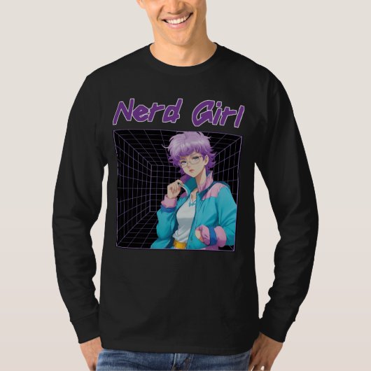 Nerd Mädchen T-Shirt (Vorderseite)
