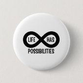 Nerd Mathematik Life hat Möglichkeiten Button (Vorderseite)