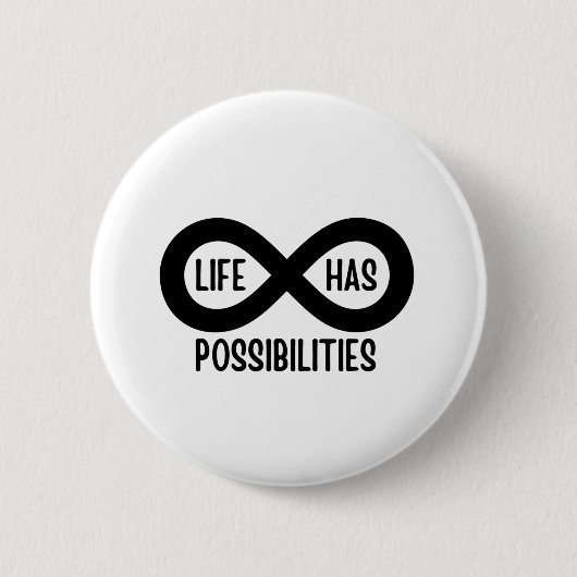 Nerd Mathematik Life hat Möglichkeiten Button (Vorderseite)