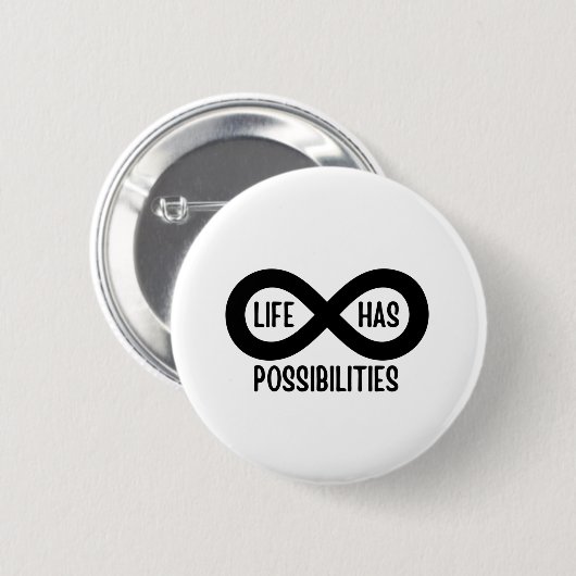 Nerd Mathematik Life hat Möglichkeiten Button (Vorne & Hinten)