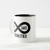 Nerd Mathematik Life hat Möglichkeiten Zweifarbige Tasse (Vorderseite Links)