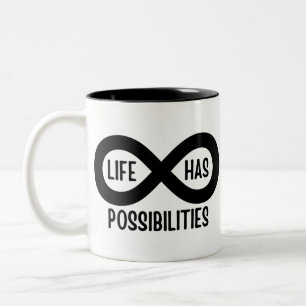 Nerd Mathematik Life hat Möglichkeiten Zweifarbige Tasse