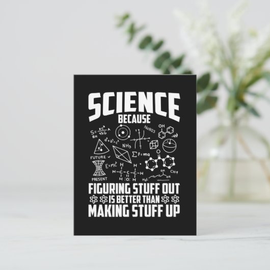 Nerd Mathematiker Physiker Postkarte (Stehend Vorderseite)