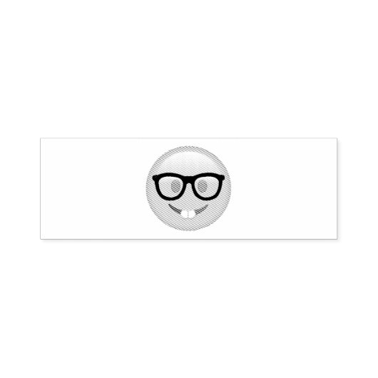 Nerd mit Brille - Emoji Permastempel (Design)
