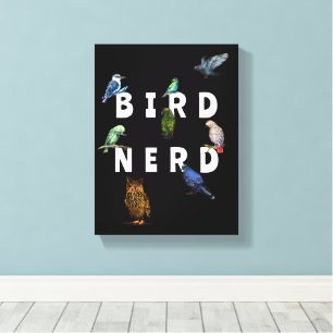 NERD, Papageien, Eule, Tauben, Kookaburra Leinwanddruck