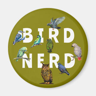 NERD, Papageien, Eule, Tauben, Kookaburra Magnet