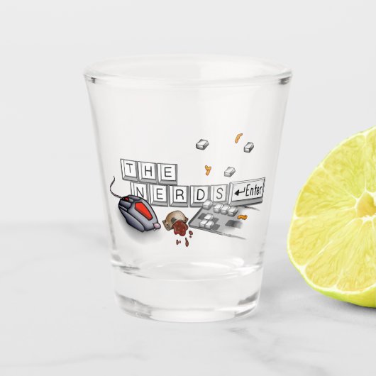 Nerd - PC Master Race Shot Glass Schnapsglas (Vorderseite)