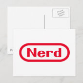 Nerd Postkarte (Vorne/Hinten)