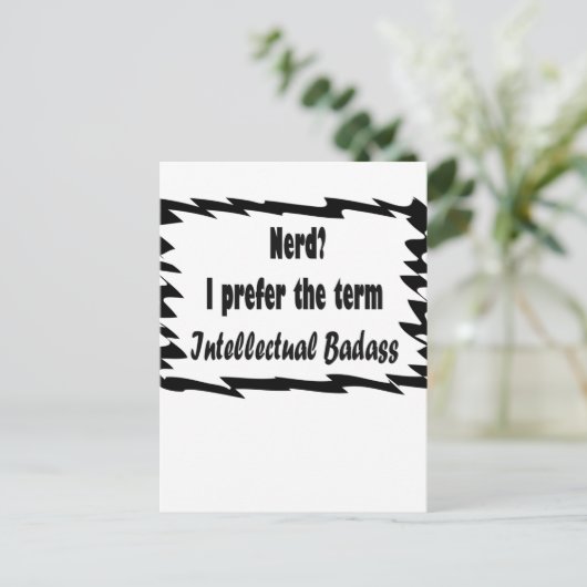 Nerd? Postkarte (Stehend Vorderseite)