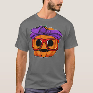 Nerd Pumpkin Lazy Halloween Kostüm Niedlicher Jack T-Shirt