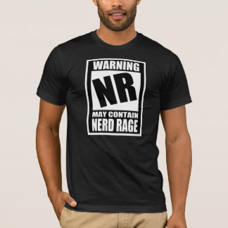 Nerd-Raserei-warnender Aufkleber T-Shirt