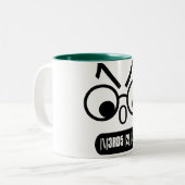 Nerd-Regel Zweifarbige Tasse (Vorderseite Links)