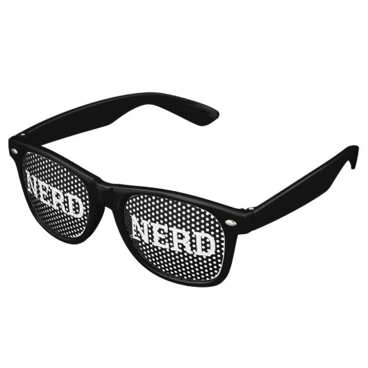 NERD Retro Schatten / Fun Party Sonnenbrille (Schrägansicht)
