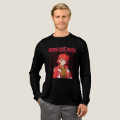 Nerd-Rock-Girl Tri-Blend Shirt (Volle Vorderseite)