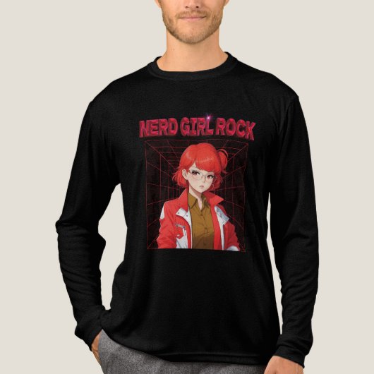 Nerd-Rock-Girl Tri-Blend Shirt (Vorderseite)