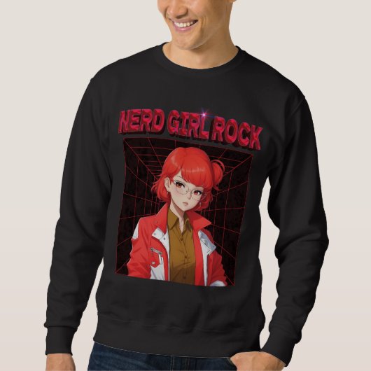 Nerd Rock Mädchen T-Shirt Sweatshirt (Vorderseite)