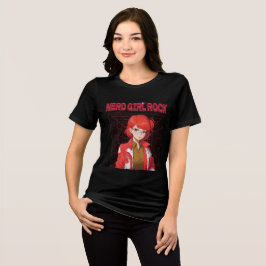 Nerd-Rock-Mädchen T-Shirt Tri-Blend Shirt