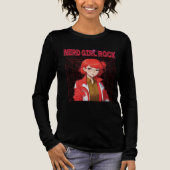 Nerd-Rock-Mädchen-T-Shirt Tri-Blend Shirt (Vorderseite)