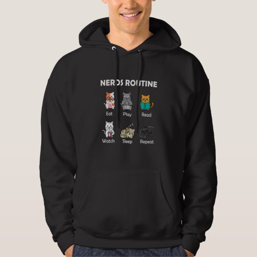 Nerd Routine Bookworm Hoodie (Vorderseite)