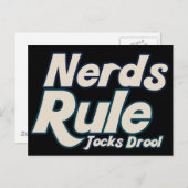 Nerd Rule Jocks Drool Postkarte (Vorne/Hinten)