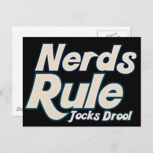 Nerd Rule Jocks Drool Postkarte (Vorne/Hinten)