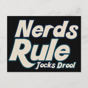 Nerd Rule Jocks Drool Postkarte