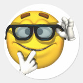 Nerd Runder Aufkleber (Vorderseite)