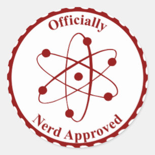 Nerd Siegel des Genehmigungsaufklebers Runder Aufkleber
