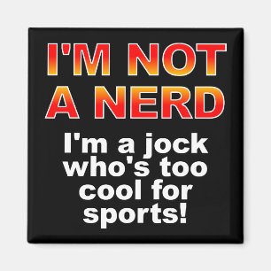 Nerd Sportler Lustiger Kühlschrankmagnet Refrigera