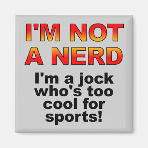 Nerd Sportler Lustiger Kühlschrankmagnet Refrigera