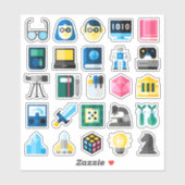 Nerd STEM Science Assorted Sticker Pack (Blatt)