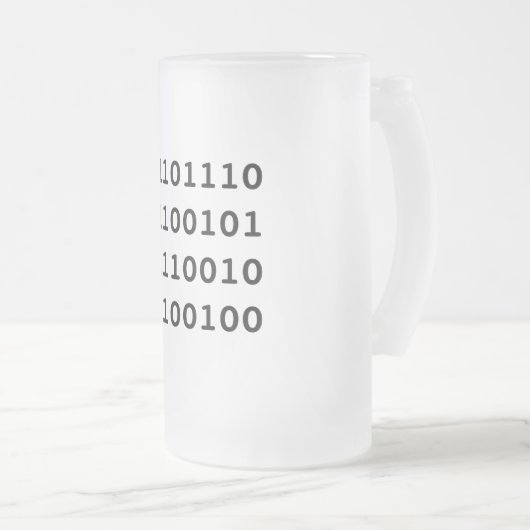 Nerd-Tasse Mattglas Bierglas (VorderseiteRechts)