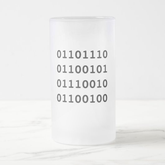 Nerd-Tasse Mattglas Bierglas (Mittel)