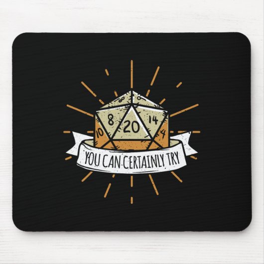 Nerd-Tischspiel-Dungeon, das Sie sicherlich versuc Mousepad (Vorne)