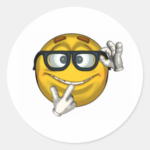 Nerd - Toon Runder Aufkleber