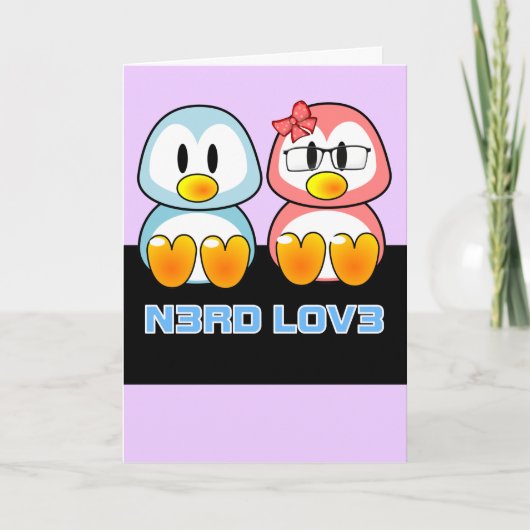 Nerd Valentine: Liebe für Computerfreaks Feiertagskarte (Vorderseite)