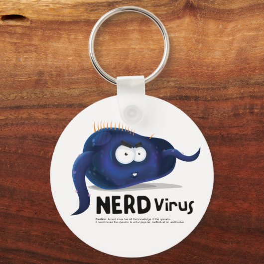 Nerd-Virus Schlüsselanhänger (Vorderseite)