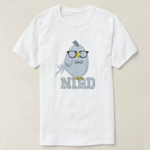 Nerd Vogel Cute Teal Vogel mit Brille  T-Shirt