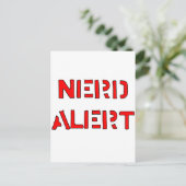 Nerd-Warnung Postkarte (Stehend Vorderseite)