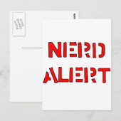 Nerd-Warnung Postkarte (Vorne/Hinten)