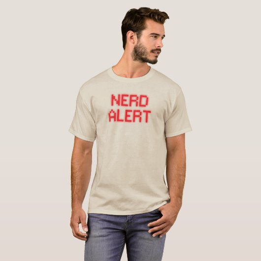 Nerd-Warnung T-Shirt (Vorne ganz)