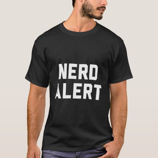 Nerd-Warnung T-Shirt (Vorderseite)