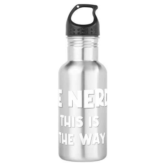 Nerd Wasserflasche (Vorderseite)