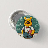 Nerd Winnie the Pooh 1 Button (Vorne & Hinten)
