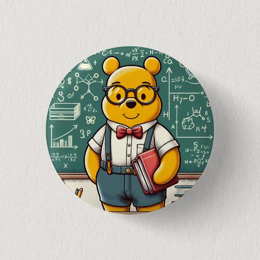 Nerd Winnie the Pooh 1 Button (Vorderseite)